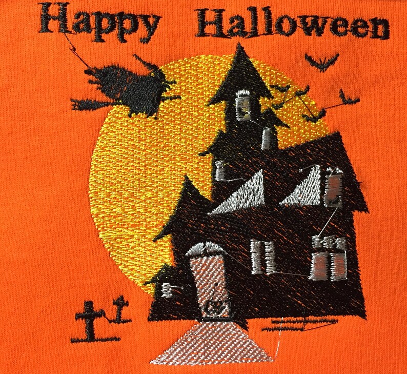 Embroidered Kids Halloween Shirt