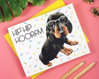 Dachshund Card | Dachshund Gift | Dachshund Birthday Card | Wiener Dog Birthday Card | Veterinarian Thank You | Congratulations Card