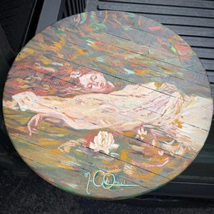 Hand-Painted “Ophelia” Bed Side Table – One-of-a-Kind Artistic Furniture