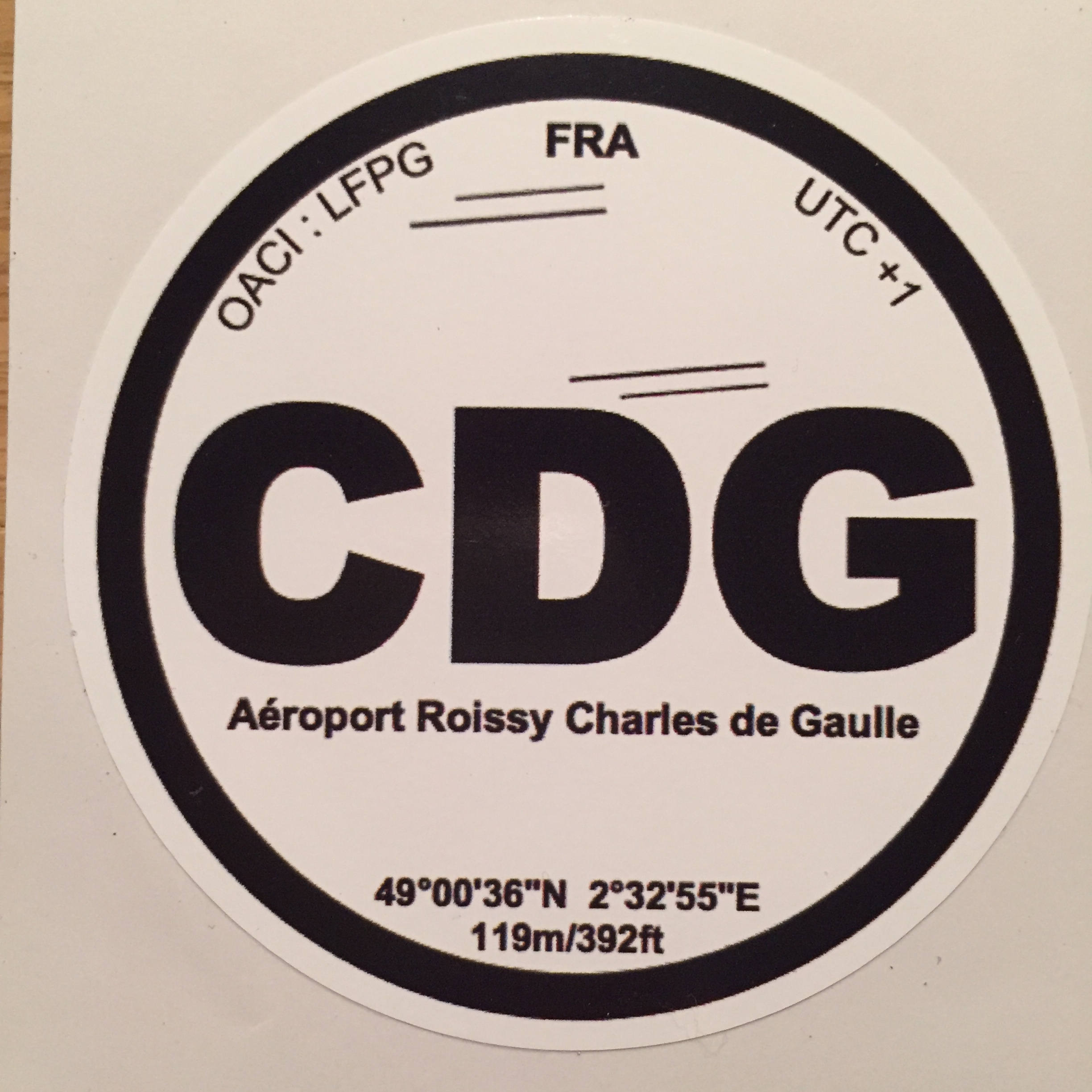 Cdg Airport Sticker