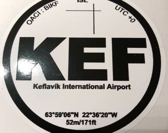 Aufkleber Aufkleber KEF Reykjavik Island Island