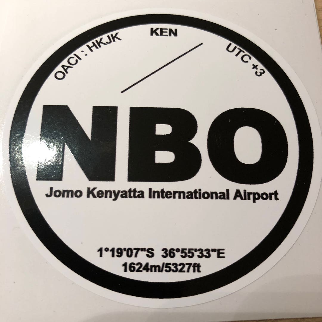 Autocollant Sticker NBO Nairobi Kenya Etsy