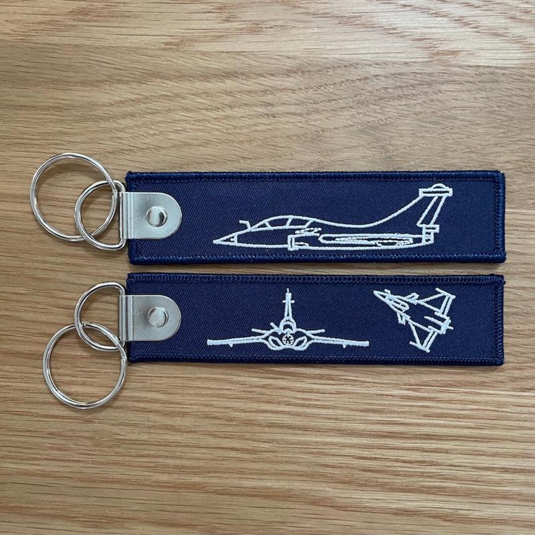 Raytheon Keychains Rafale Keychain – French Fighter Jet – Embroidered Fabric – Military ...