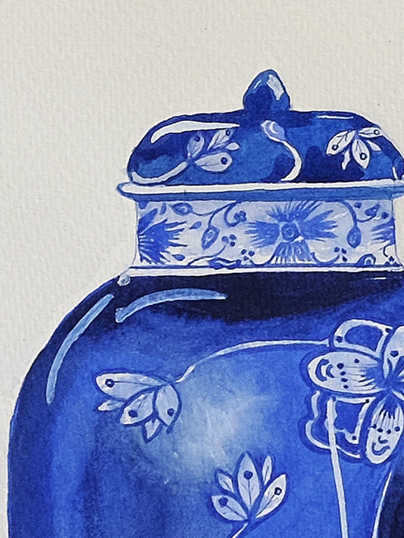 Kitchen Wall Art / Blue and White Porcelain / artwork / Blue | Etsy