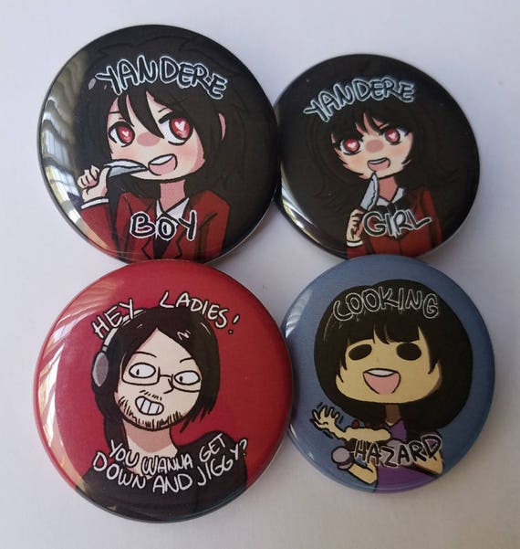 Silly Anime 1 5 Buttons Etsy