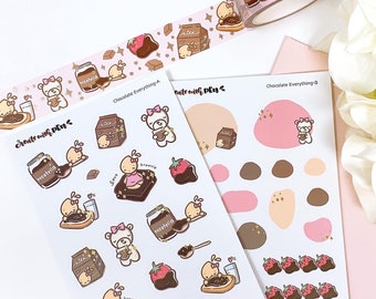 CHOCOLATE | Washi and Stickers Duo