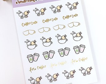 D04 | Coffee Date | Planner Stickers