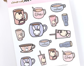 D01 | Cups and Mugs | Planner Stickers