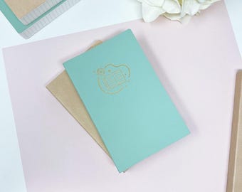 Mint Pocket Size | Ink-it Grid Notebook | 544 Page | Tomoe River Paper | Fountain Pen