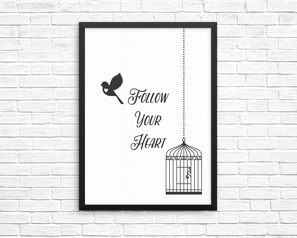 Follow Your Heart - Printable Wall Art - Etsy