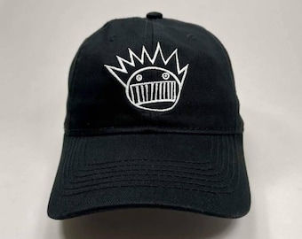 Ween hat black white embroidery