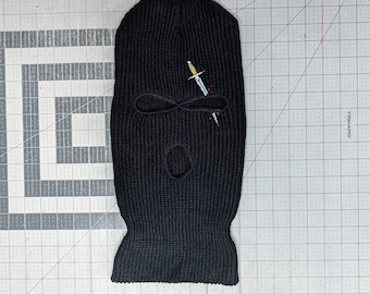 Knife ski mask dagger tattoo balaclava
