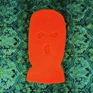 OFF-WHITE, BLACK & ORANGE PIERCING BALACLAVA