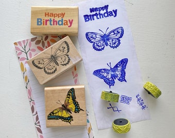 card making craft stamps, Birthday card making, Butterfly stamp, stamp set, happy birthday stamp, butterfly stamp, stamps, rubber stamps set