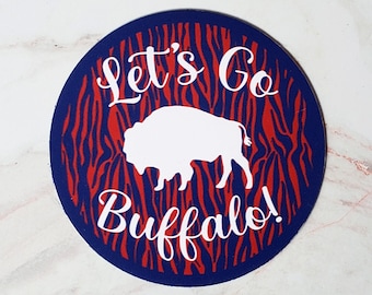 Let's Go Buffalo Magnet, Let's Go Buffalo Sticker, City of Buffalo, Buffalove, Buffalo Buildings, Buffalo NY, Buffalo Gift
