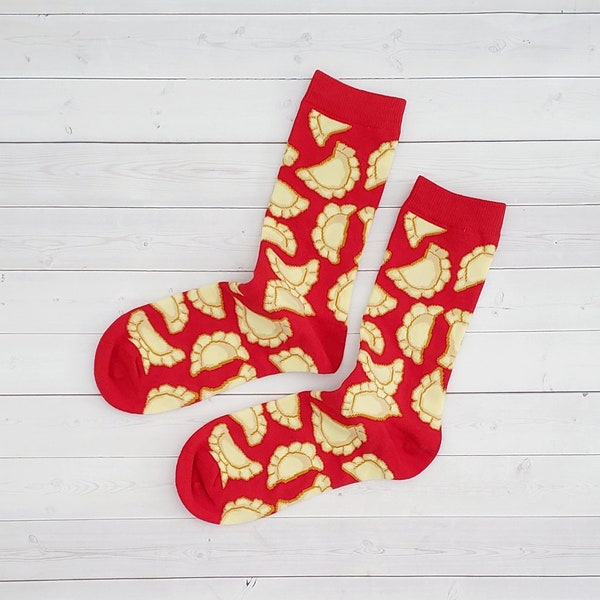 Pierogi Socks, Dyngus Day Socks, Buffalo NY, Polish Christmas Gift, Polish Socks, Food Socks, Cleveland, Pittsburgh, Empanada, Gyoza