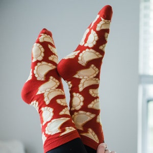 Pierogi Socks, Polish Gift, Dumpling Socks, Christmas Socks, Poland Gift, Buffalo NY, Polish Socks, Food Socks, Cleveland, Pittsburgh