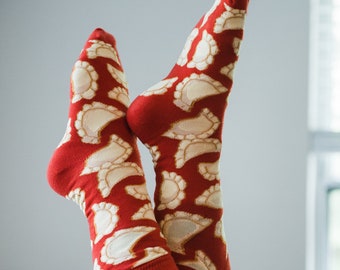 Pierogi Socks, Polish Gift, Dumpling Socks, Christmas Socks, Poland Gift, Buffalo NY, Polish Socks, Food Socks, Cleveland, Pittsburgh