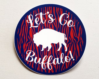 Let's Go Buffalo Sticker, Let's Go Buffalo Magnet, City of Buffalo, Buffalove, Buffalo Buildings, Buffalo NY, Buffalo Gift