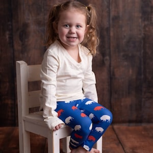 Red and Blue Buffalo Leggings, Buffalo NY, RWB Buffalo, Buffalove, Baby Gift, Baby Leggings, Buffalo Leggings, Lets Go Buffalo, Leggings