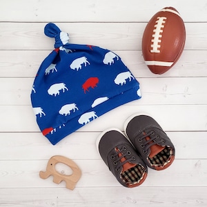 Buffalo Knot Hat, Buffalo Football, Buffalo NY, Baby Hat, Buffalo Baby Gift, Newborn Knot Hat, Baby Shower Gift, Lets Go Buffalo
