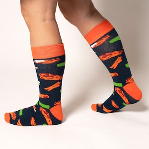 Chicken Wing Socks, Buffalo Chicken, Buffalo NY, Fun Socks, Food Socks, Blue Cheese, Buffalo Wings, Buffalo Gift, Buffalo Football