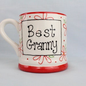Best Mug Personalised Ceramic, Pottery, Gift, Unique Present, Valentine's Day, Mother's Day, Father's Day, Mum, Girlfriend, Nan, Wife image 8