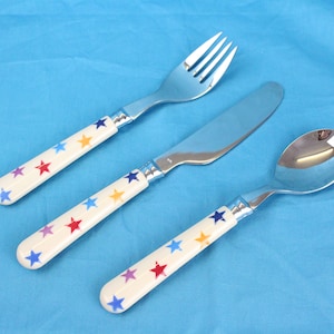 Children&#39;s Cutlery Set With Gorgeous Multicoloured Stars Design - dinnerware, dining, meal time, kitchen, home decor, serving