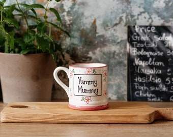 Yummy Mummy Mug - Personalised Ceramic, Pottery, Gift, Unique Present, Mother's Day, Father's Day, Mum, Girlfriend, Nan, Wife, Partner