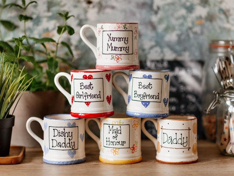 Yummy Mummy Mug Personalised Ceramic, Pottery, Gift, Unique Present, Mother's Day, Father's Day, Mum, Girlfriend, Nan, Wife, Partner image 4