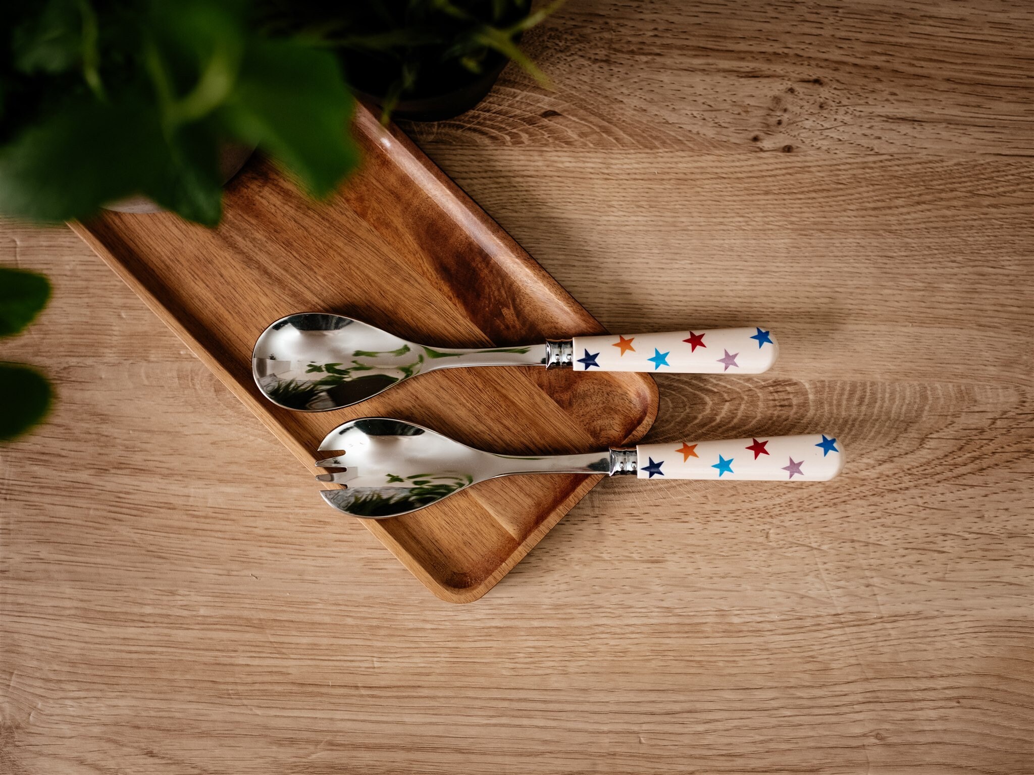 Cutlery Set With Multicoloured Stars Design Etsy
