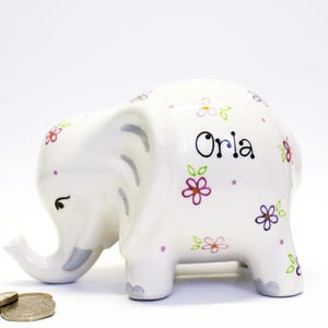 Elephant Money Bank - Personalised Pottery