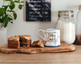 Dishy Daddy Mug - Personalised Ceramic, Pottery, Gift, Unique Present, For Him, Father's Day Present, Kitchenware, Crockery, Tea Lover