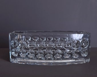 1960s Sklo Union ashtray - Rudolfova Hut (Rudolf Jurnikl) - vintage  clear glass - mid century decor