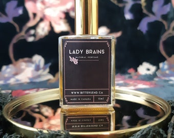 Essential Oil Perfume - Lady Brains : All natural & vegan! Goth, Witch, Custom, Rollerball, HandMade, Travel Size, Punk, Women's Musk