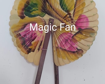 Magic fan hand painted reeds,