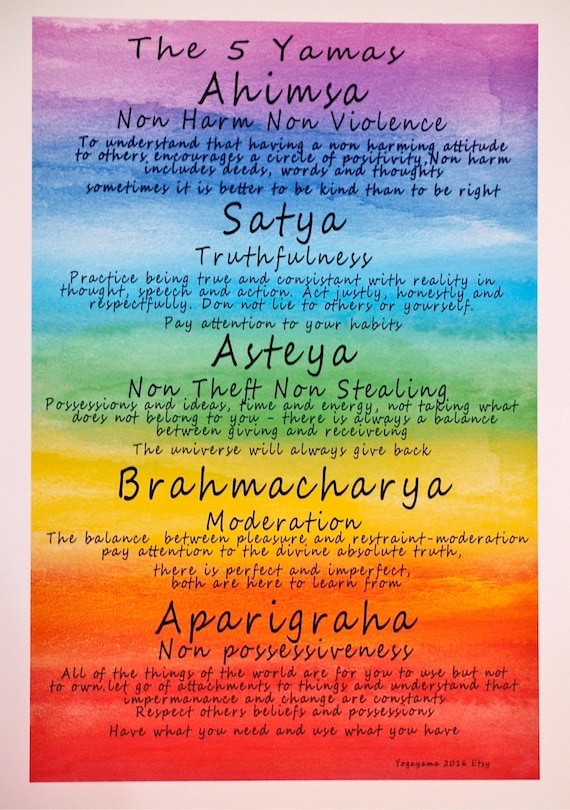 Yamas And Niyamas Poster
