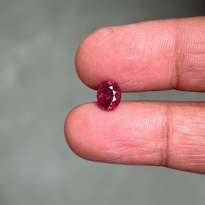 2.01 Ct Natural Pigeon Blood Ruby | AGR Certified | Oval Cut | 7.53 × 6.20 mm | Loose Ruby Gemstone | July Birthstone | Fine Jewelry Stone