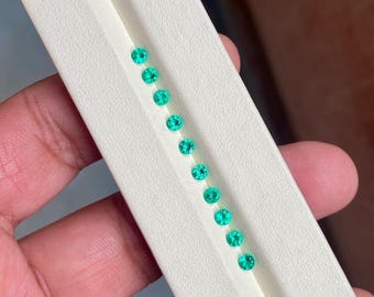 Lush Green Lab Emeralds: 3MM Colombian Style, 1.00 Carat