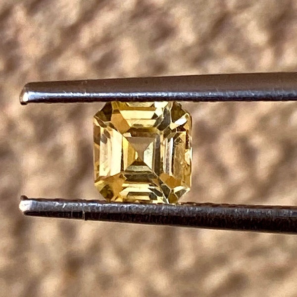 YELLOW SAPPHIRE, NATURAL Sapphire, Fancy Sapphire, 0.65 Carats Cushion Cut Certified No Heat Cool Sapphire Stone