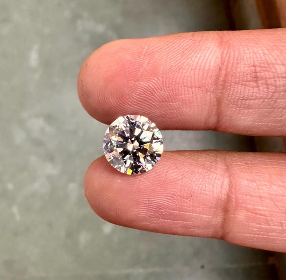 Lab Grown 4.60 Carat Round Diamond Engagement Ring: IGI Certified CVD Solitaire