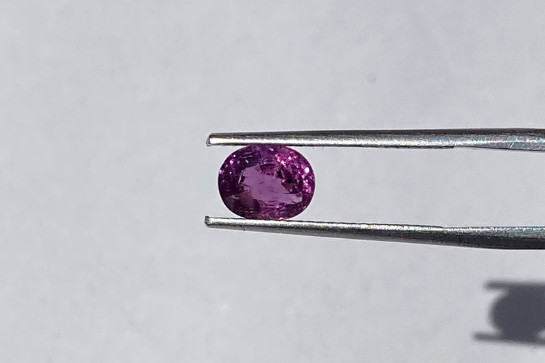 PURPLE PINK SAPPHIRE, Oval Cut Sapphire, Natural Sapphire, Unique Small 1.75 Carats No Heat Ceylon Sapphire Stone for Making jewelry image 1