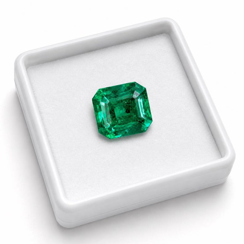 Natural Emerald Gemstone | 2.52 Carat Square Cut for Jewelry Making image 7