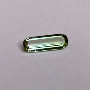 BI Color Green Tourmaline ,3.40Cartas ,Emerald Cut ,16.7 x 6 MM ,Natural tourmaline, Certified tourmaline ,No Treatment ,Brazilian Mines