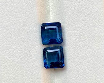 Par de turmalinas Paraiba naturales: 2,70 quilates, piedras preciosas azules