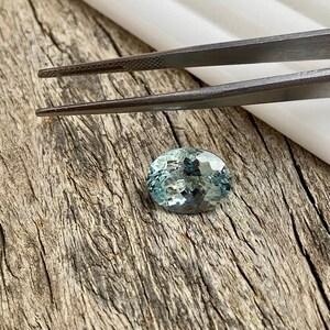 Oval Cut Natural Aquamarine  | 11.9 x 9.1 mm | 4.24 Carat | March Birthstone | Graduation Gift | 14k Gold Aquamarine | Art Deco Wedding