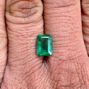Natural Emerald | 2.83 Ctw | Deep Color Zambian Emerald | Certified Emerald | May Birthstone Emerald | Astrological Emerald