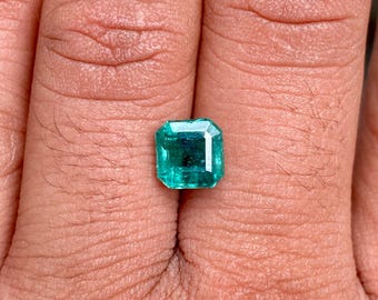 Natural Emerald ,Square Cut , 2.70 Carats, Beautiful Addition to Jewelry Collection, Great Birthday Gift , 7.4 x 7.4 mm.