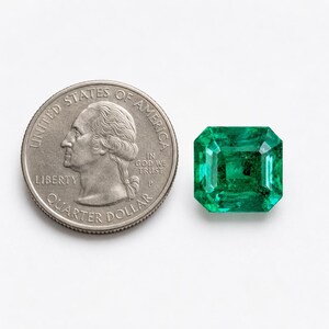 Natural Emerald Gemstone | 2.52 Carat Square Cut for Jewelry Making image 8