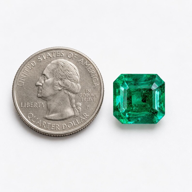 Natural Emerald Gemstone | 2.52 Carat Square Cut for Jewelry Making image 8